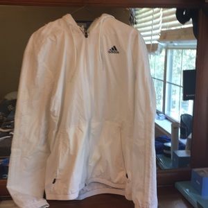 White adidas windbreaker